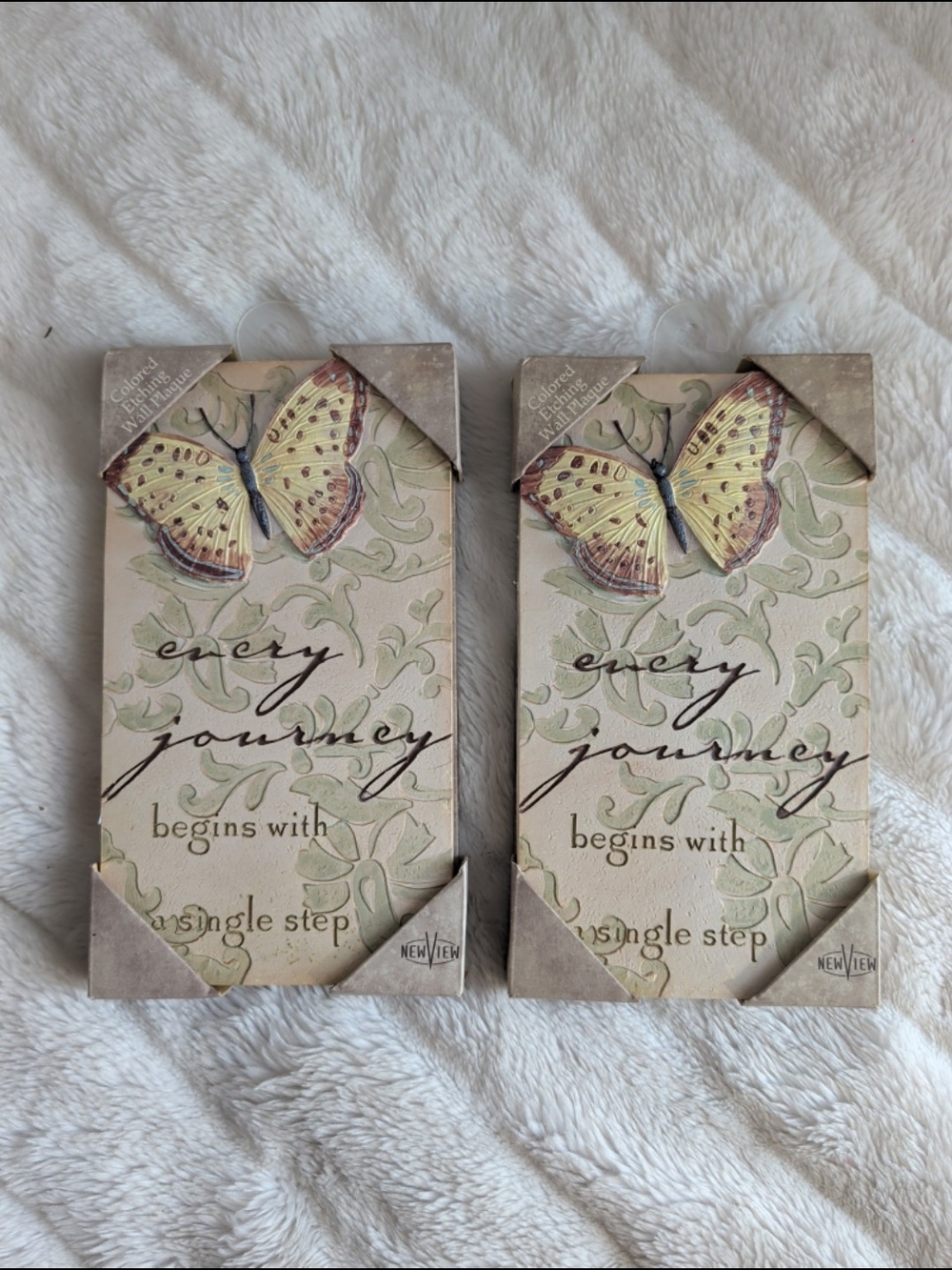 New View Ceramic Inspirational Wall Plaque Set New